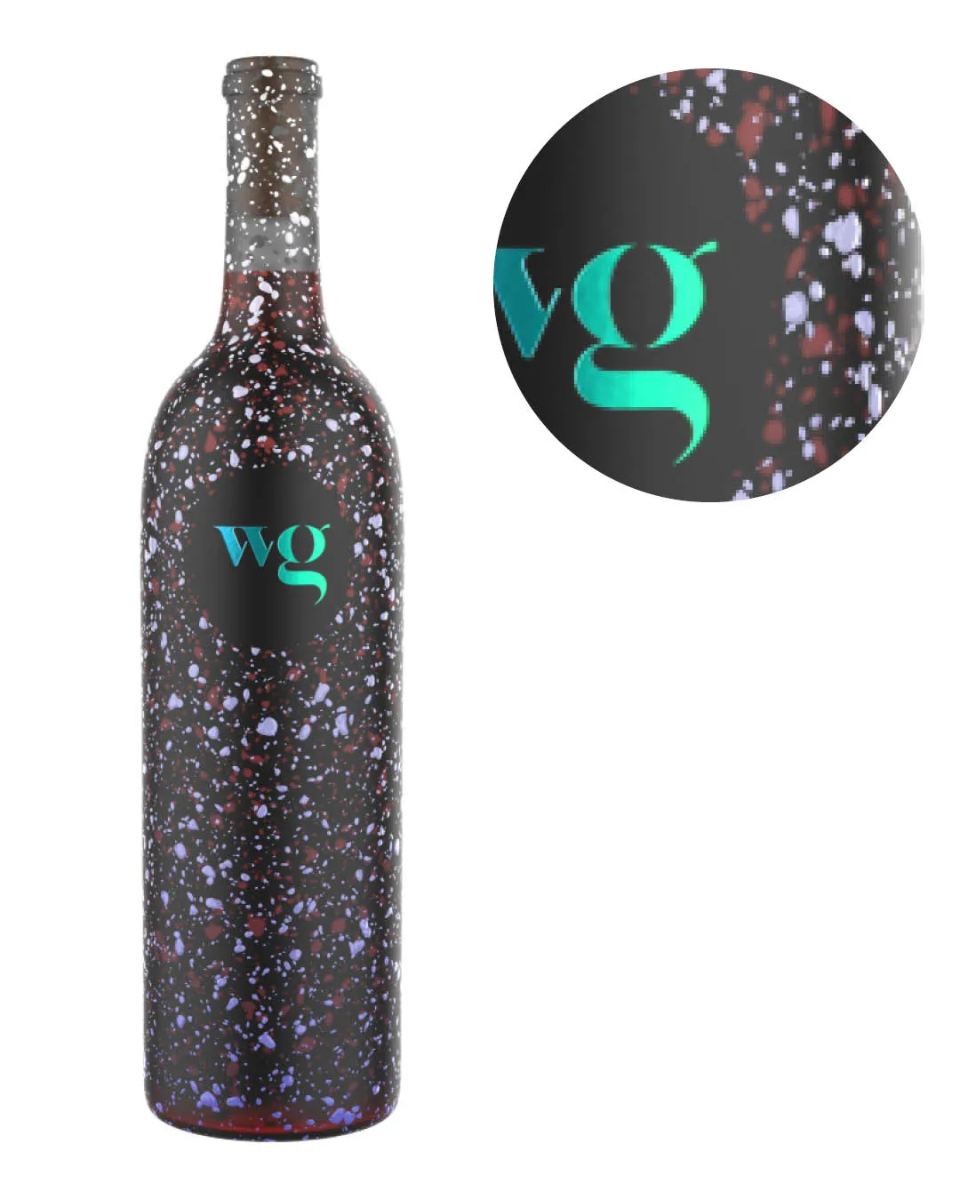 ombre splatter with gold foil