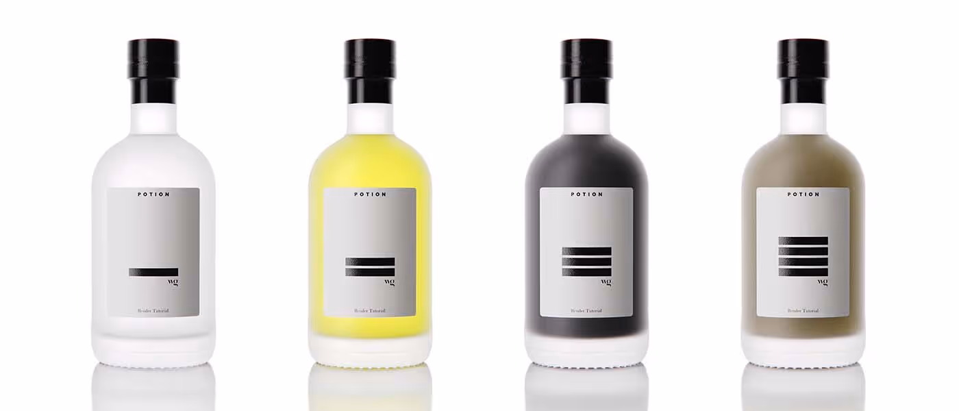 Recreation of original spirits frosted glass bottle designed by Solo for Gargalo