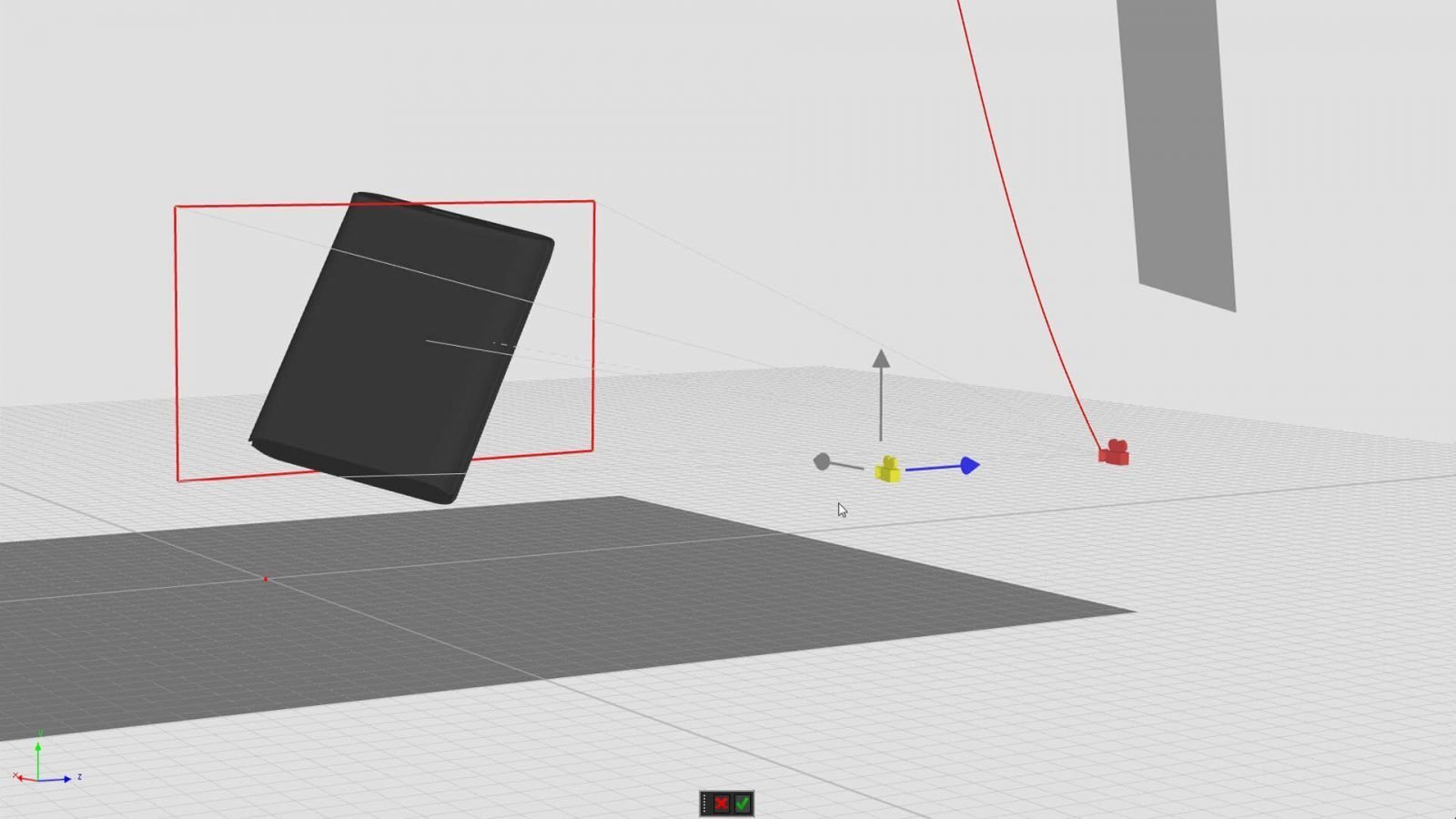 Move control points to make changes to the camera path in the geometry view