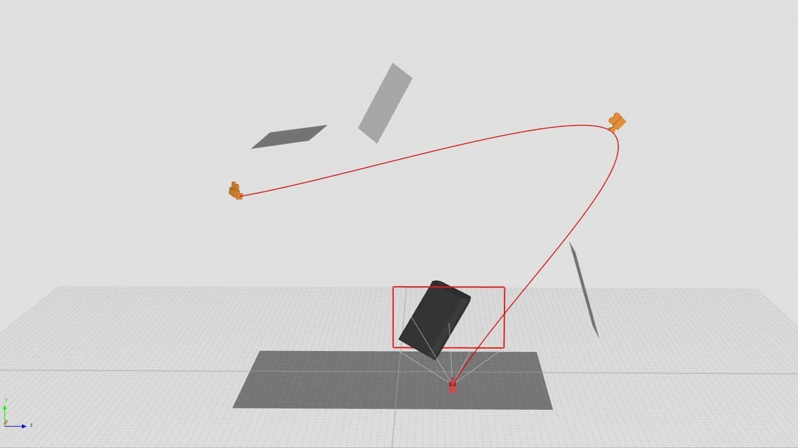 A camera path animation shown in the KeyShot Geometry View