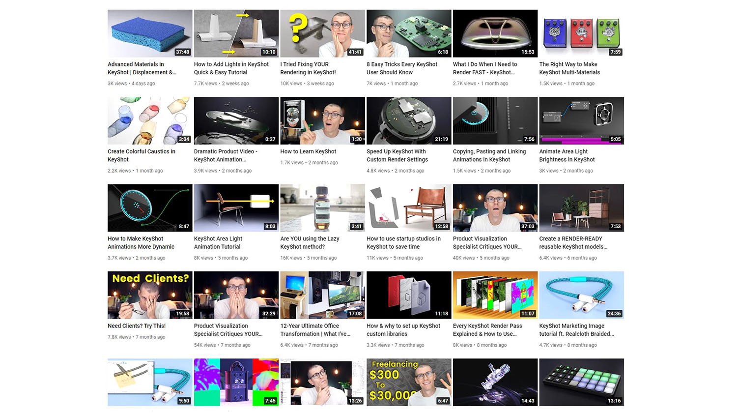 Will Gibbons YouTube channel rendering tutorials