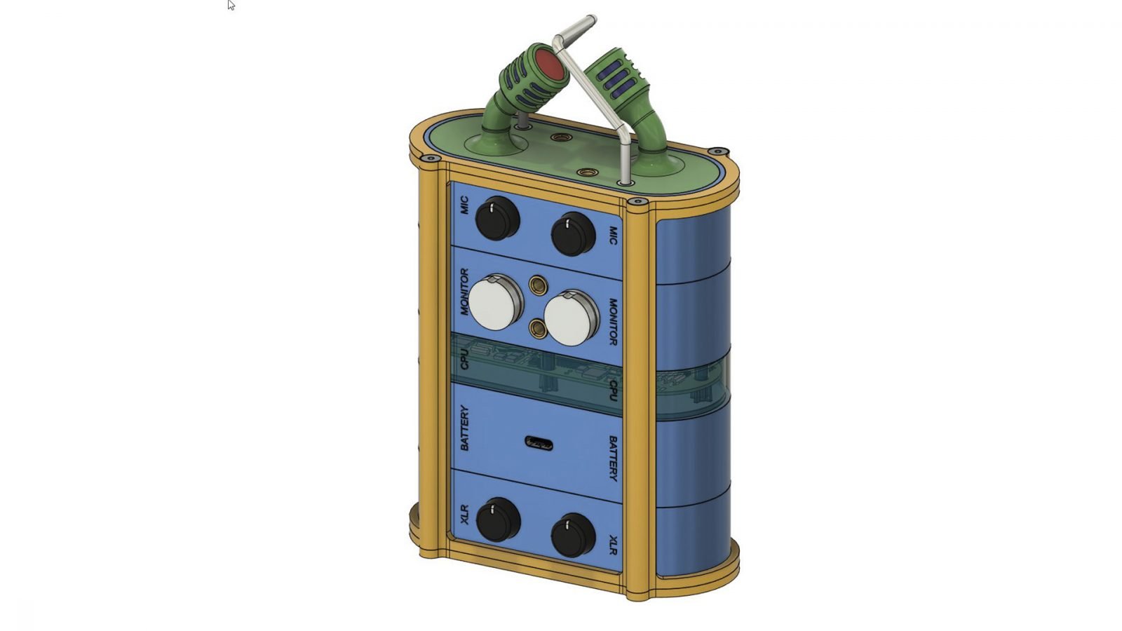 Screenshot of CAD model from Fusion 360