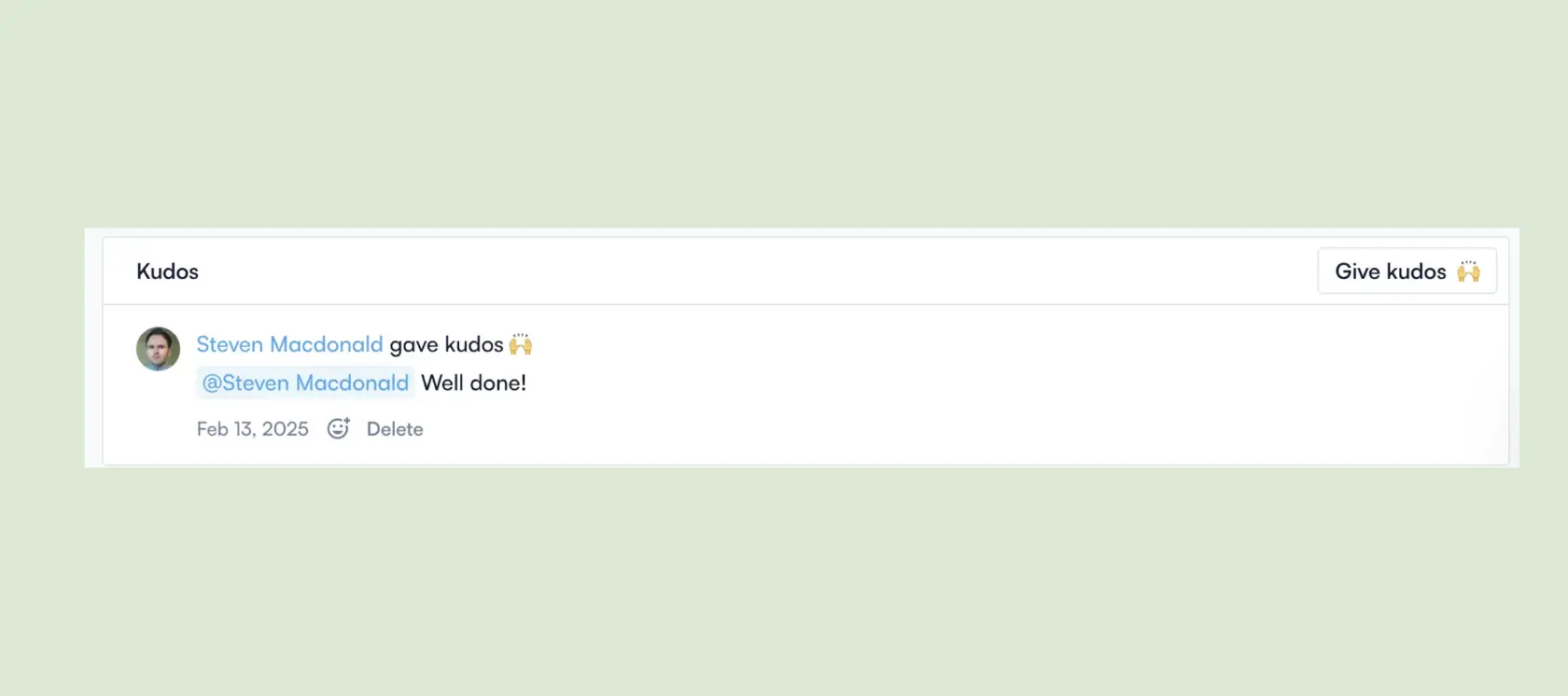 Collaborate and give Kudos in Perdoo