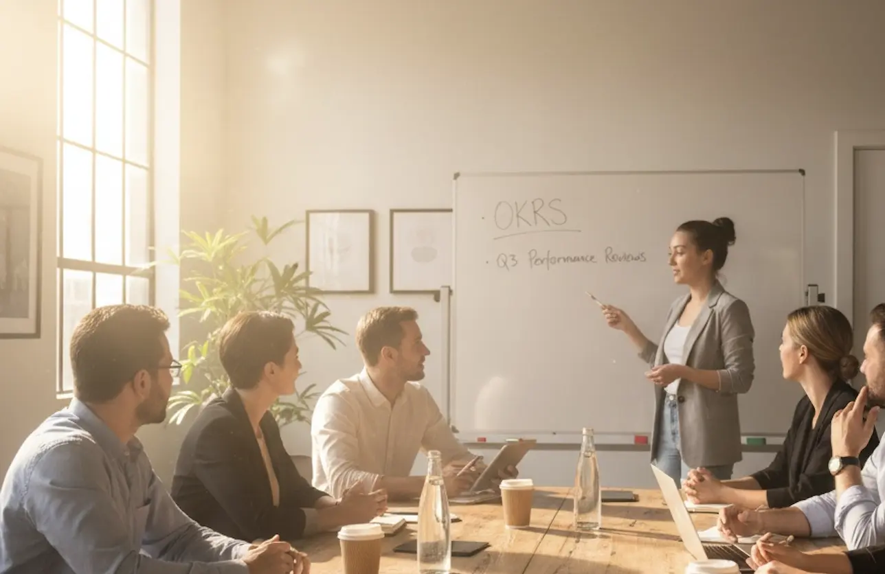 How to Run Performance Reviews Using OKRs (Free Template)