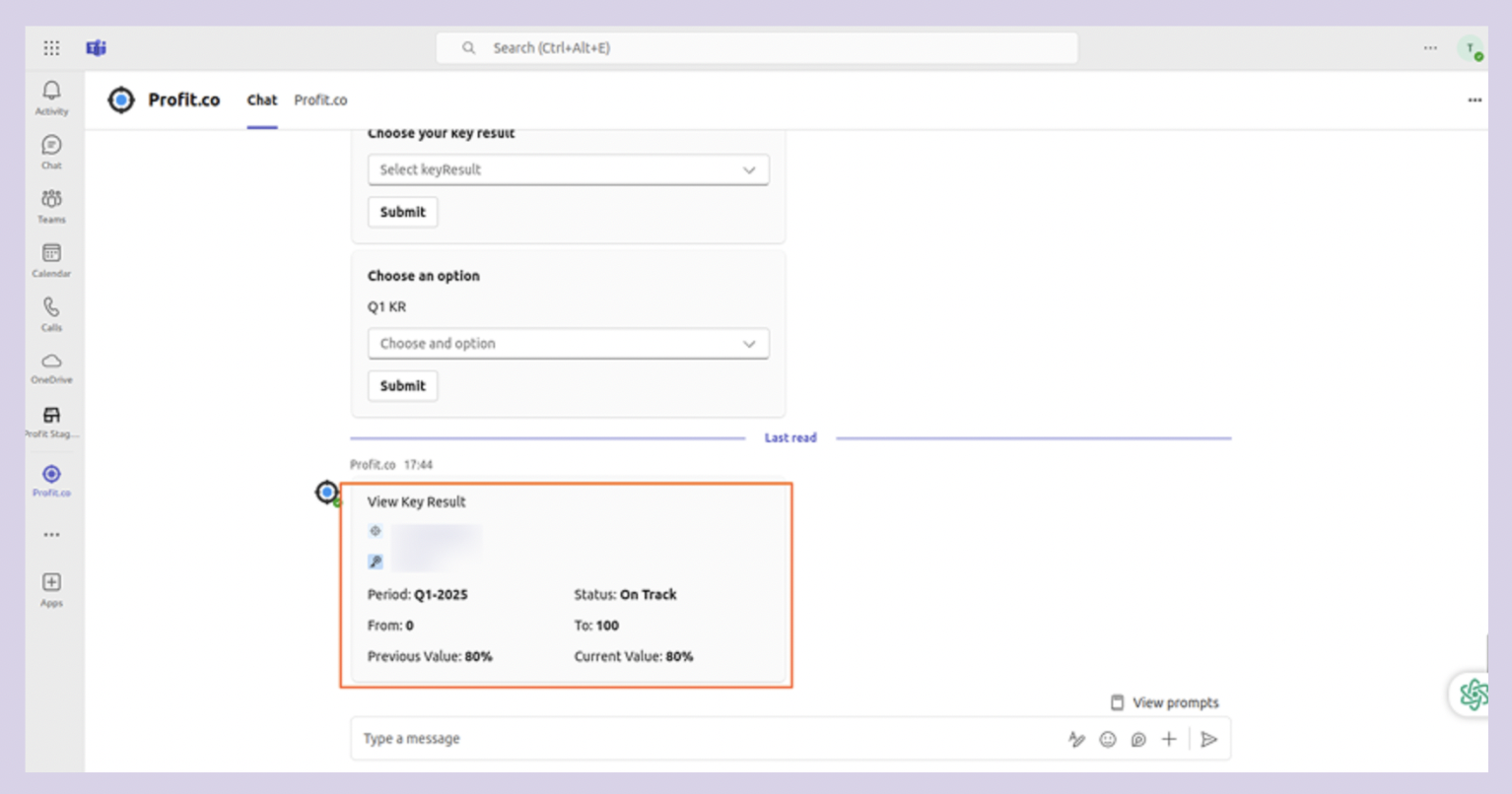 Profit Microsoft Teams Integration