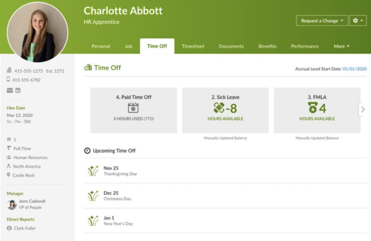 Performance management software in BambooHR