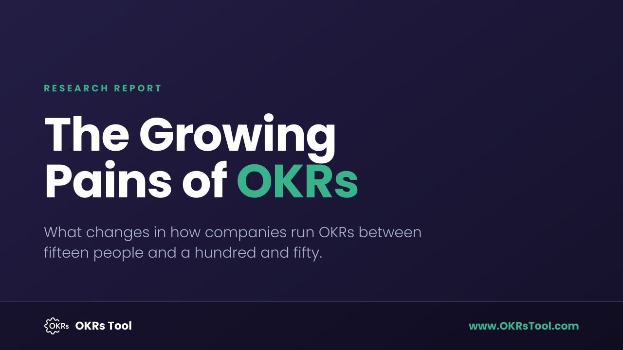 The Growing Pains of OKRs: What Changes Between 15 People and 150
