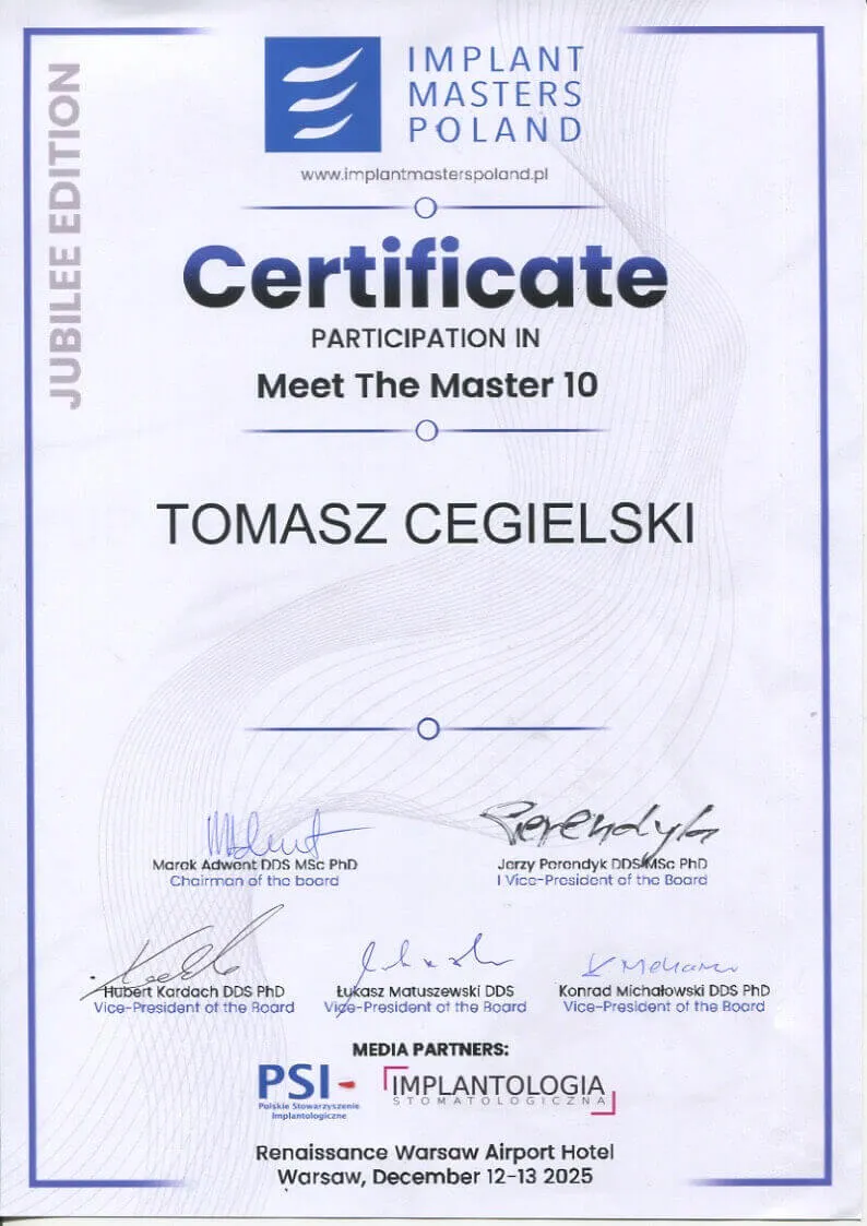 Zertifikat-meet-the-master-dr-n-med-tomasz-cegielski