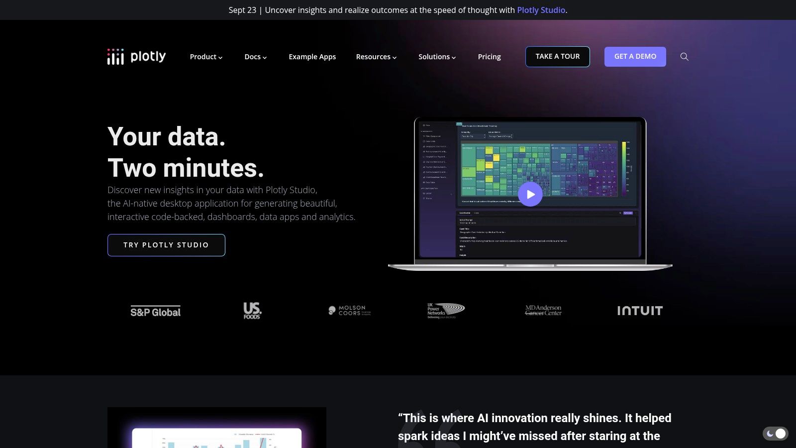 Plotly (Plotly.js, Plotly for Python/R, and Dash)