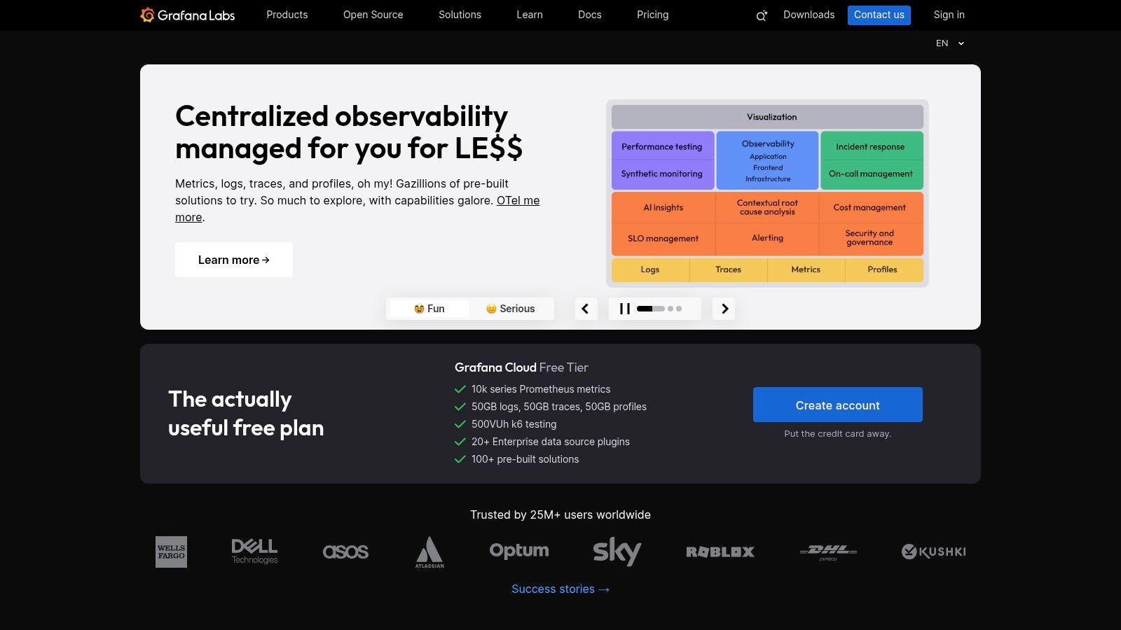 Grafana (Open Source and Cloud Free)