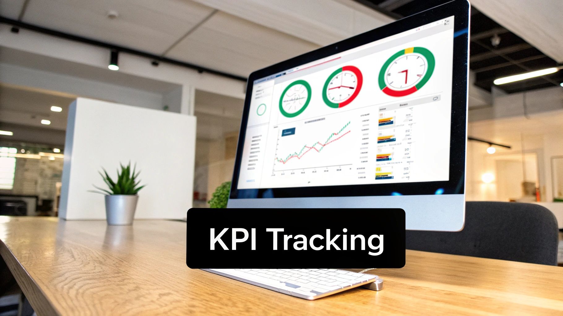 Infographic detailing KPI tracking for contractor management