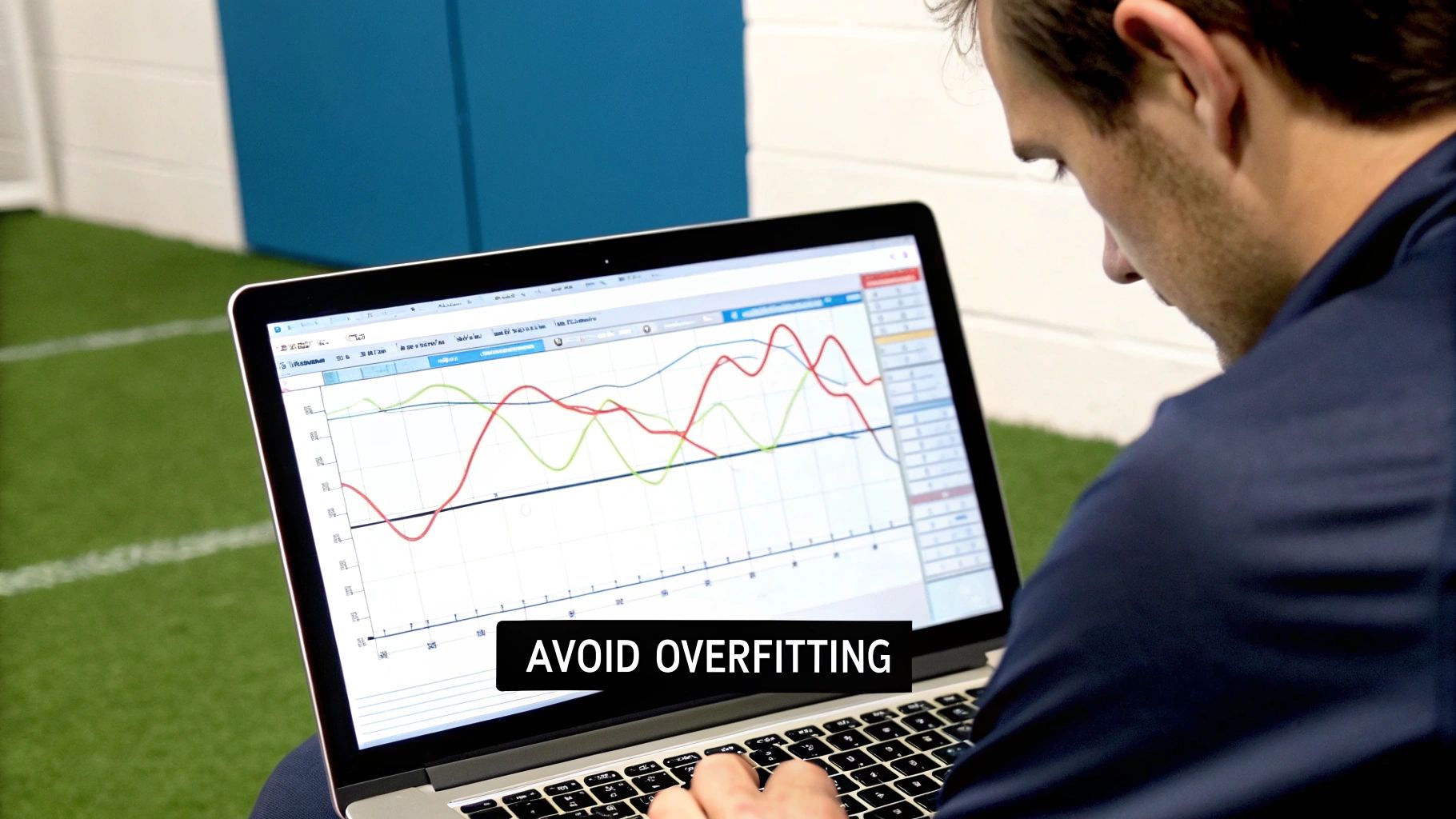 A graph illustrating overfitting, underfitting, and a good fit model on a data plot.