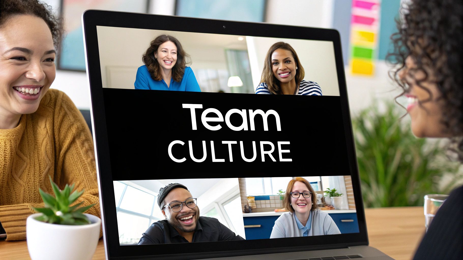 A person at a desk looking at a computer screen that shows a 90-day progress plan.