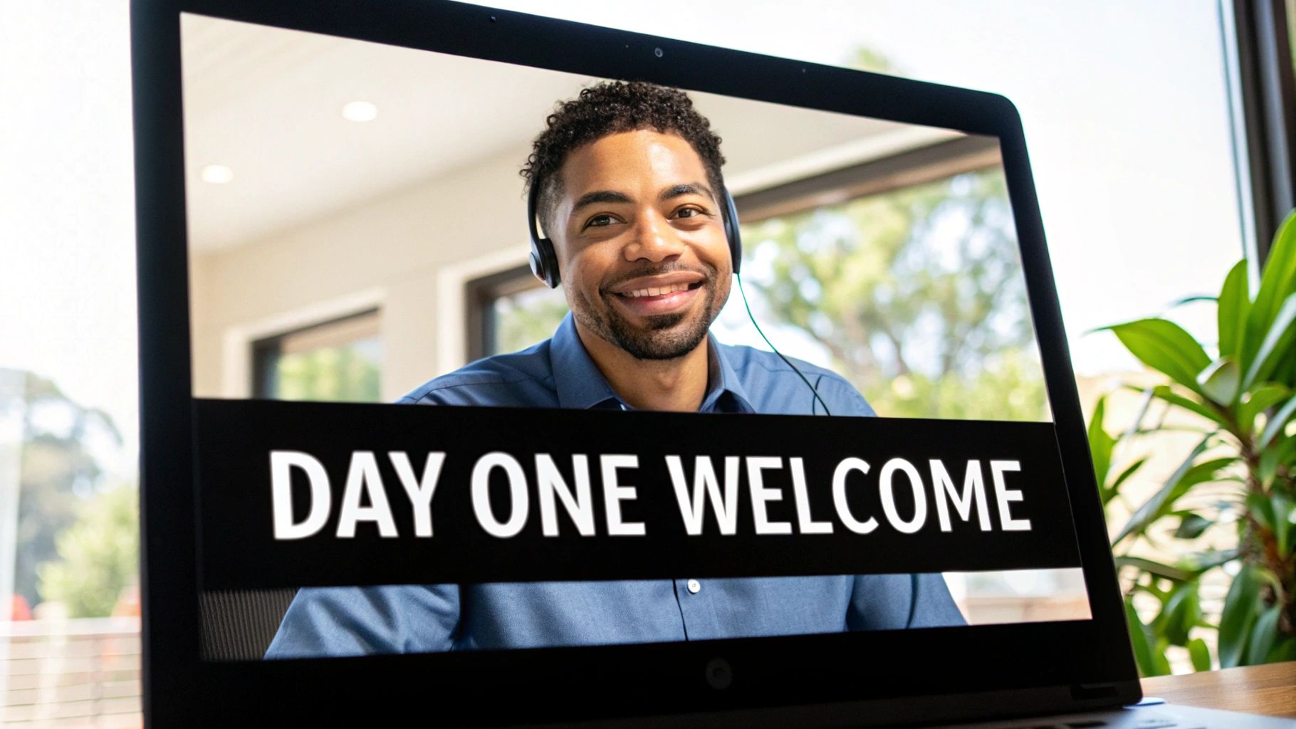 A calendar showing a well-structured first week for a new remote employee, with a mix of meetings, training, and social chats.