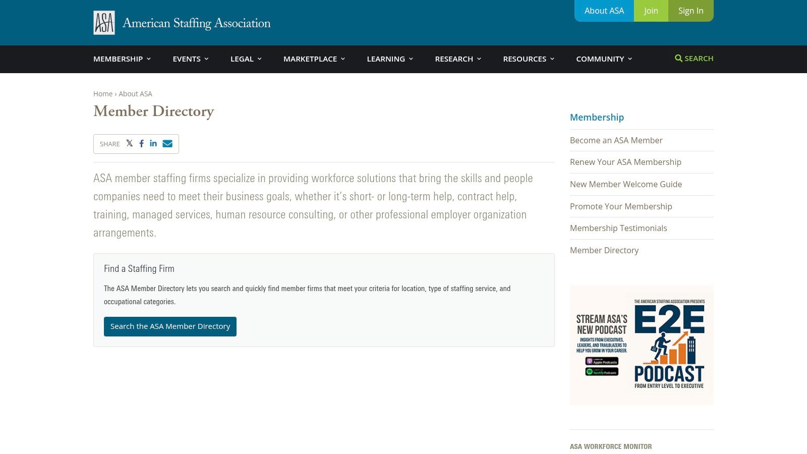 American Staffing Association (ASA)