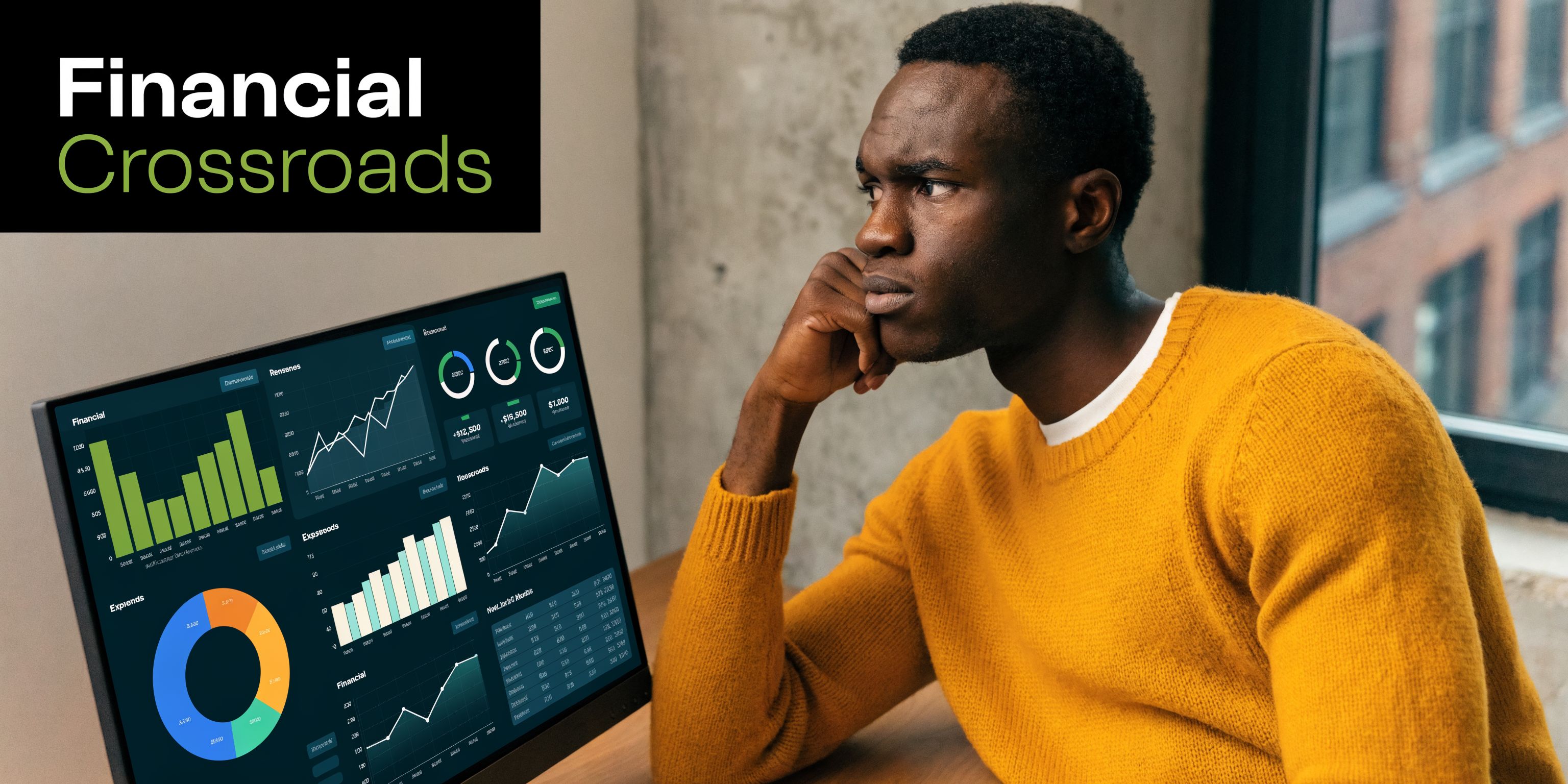 A focused professional analyzing complex financial data and stock market trends on a digital computer screen.