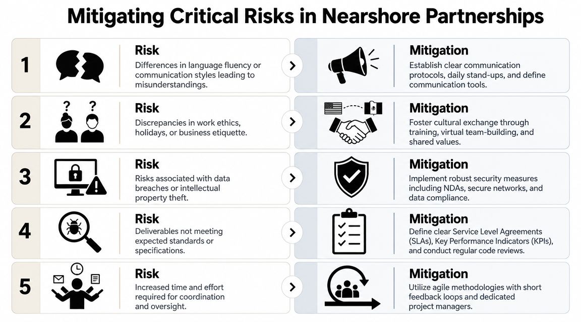 Mitigating Critical Risks in Nearshore Partnerships