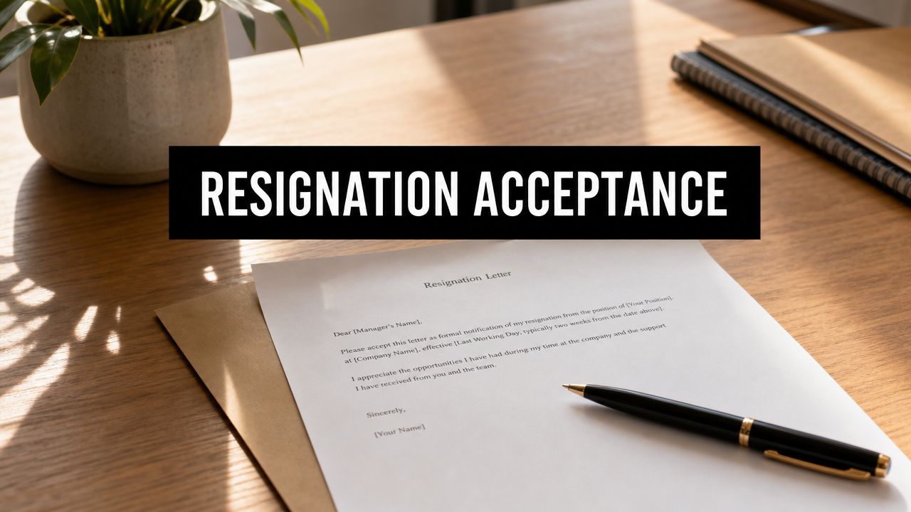 Your Acceptance of Resignation Letter Guide 2026