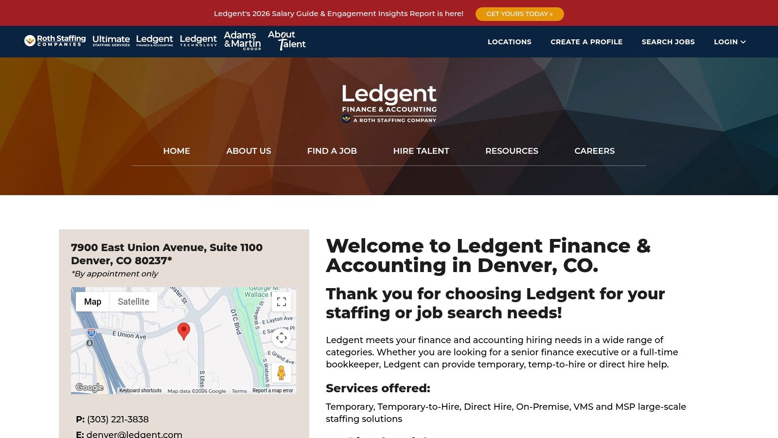 Ledgent Finance & Accounting (Roth Staffing) – Denver