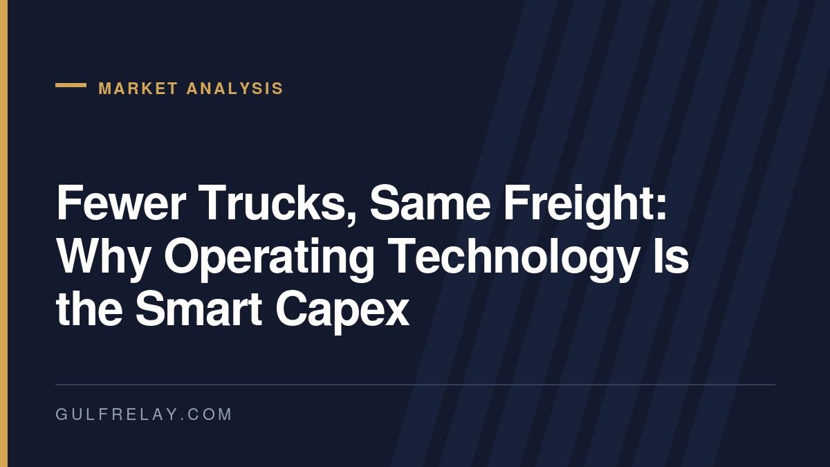 Fewer Trucks, Same Freight: Why Operating Technology Is the Smart Capex
