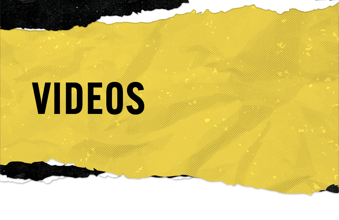 Videos yellow and black header graphic for mobile