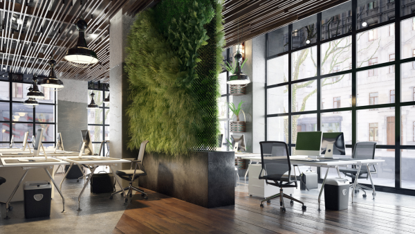 An immaculate Miami office with spotless floors, sanitized workstations, and a fresh, welcoming environment after a thorough cleaning by Yeshua Cleaning.
