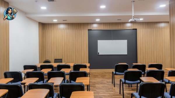Elegantly appointed conference room with stylish furniture, state-of-the-art technology, and ample space for productive meetings, exuding professionalism and sophistication.