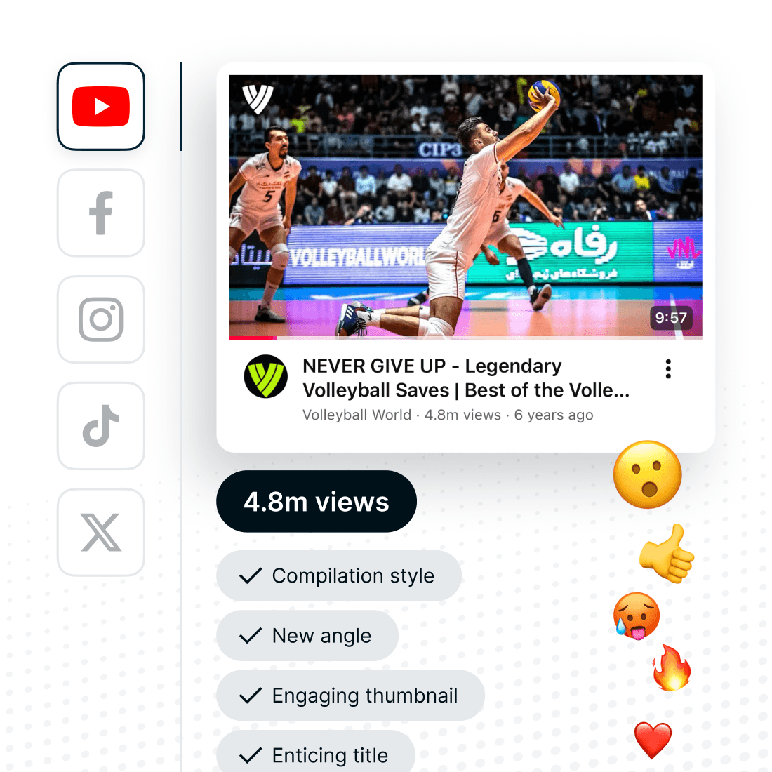 Stylised graphic showing an audit of social channels