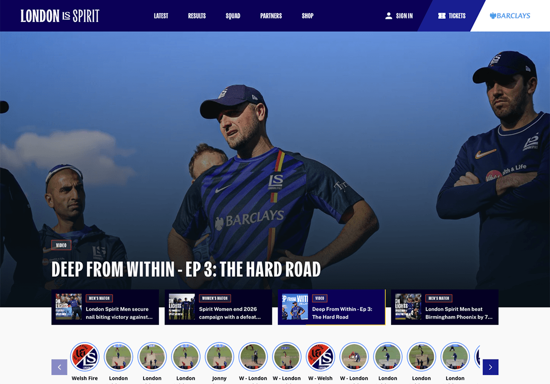 London Spirit website