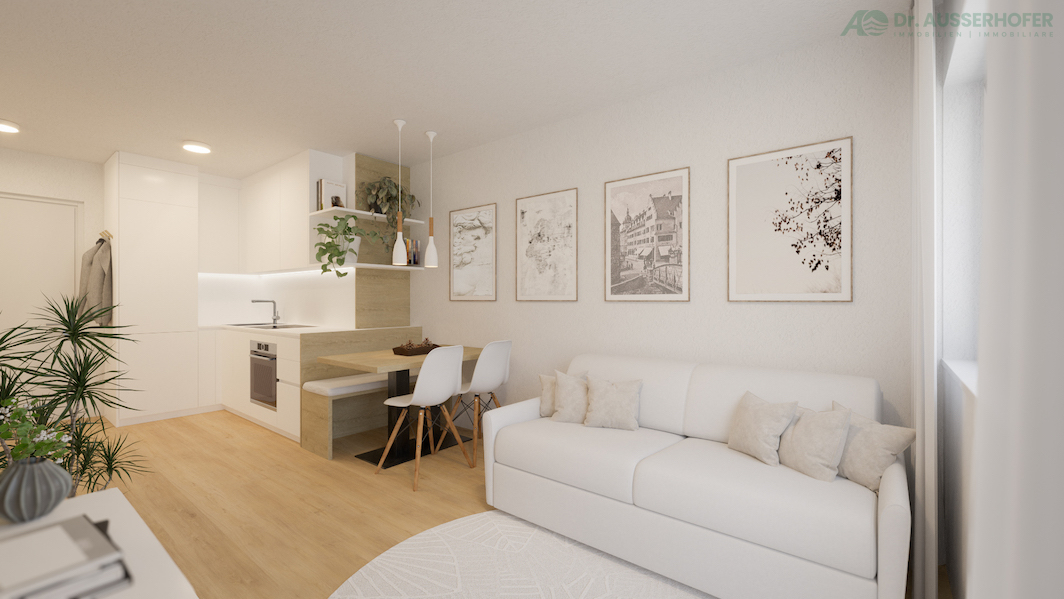 Komplett sanierte, nicht konventionierte Kleinwohnung in zentraler Lage in Bruneck - WG 4