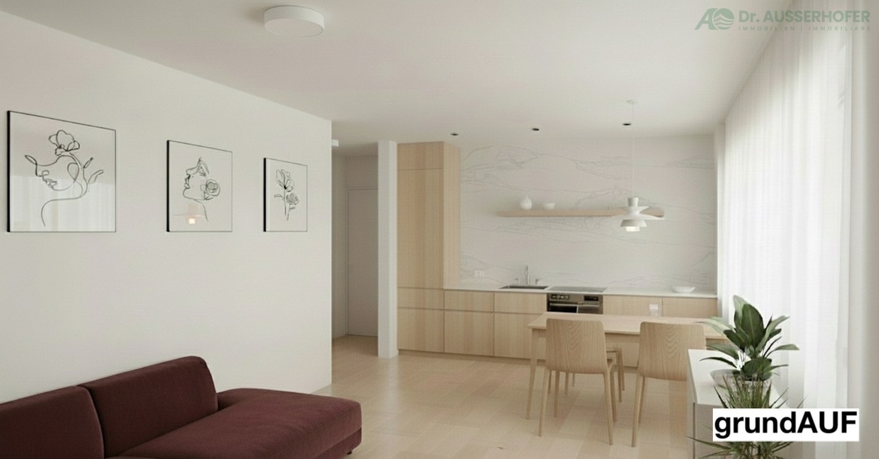 Dreizimmerwohnung im letzten Stock mit freiem Blick in zentraler Lage von Reischach (WG 1)