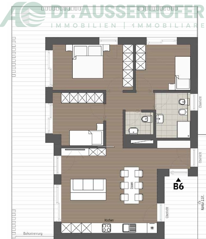 Exklusive, konventionierte Vierzimmerwohnung in ruhiger, zentraler Lage in Brixen - B6