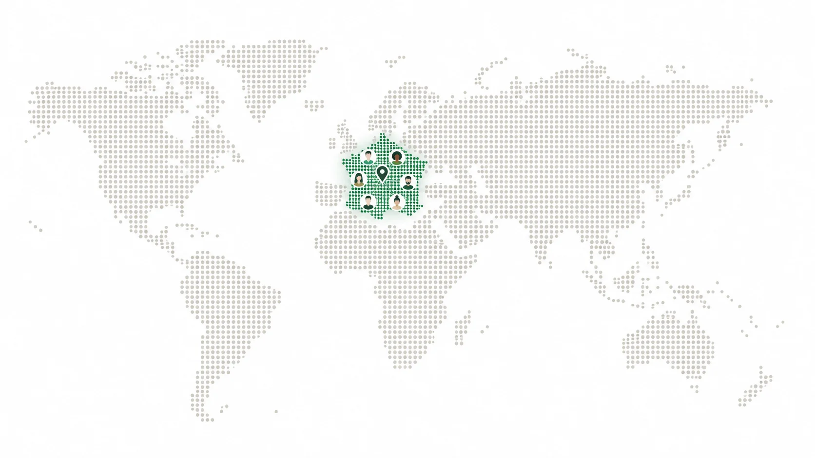 Carte du monde : un post LinkedIn publié en France, avec des interactions de membres situés dans le même pays
