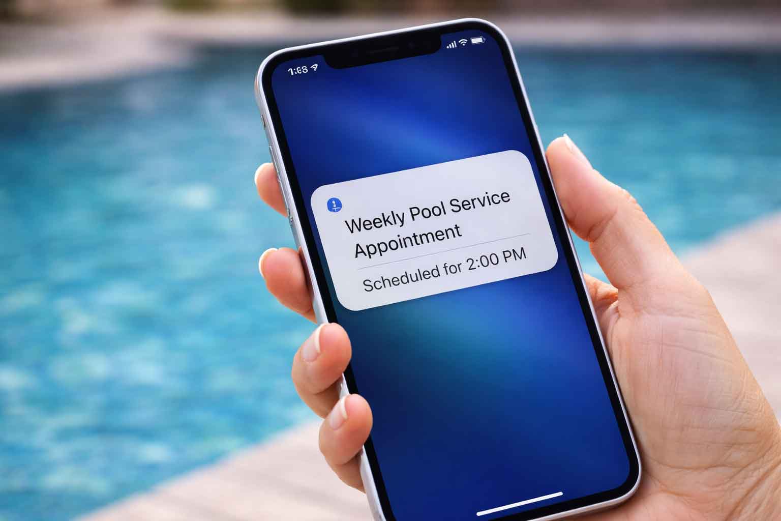 Weekly pool service appointment in Phoenix