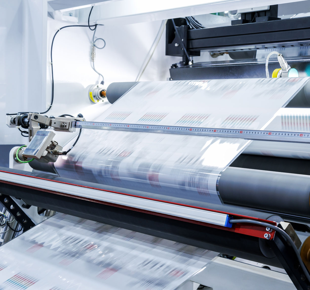 Printer in action printing