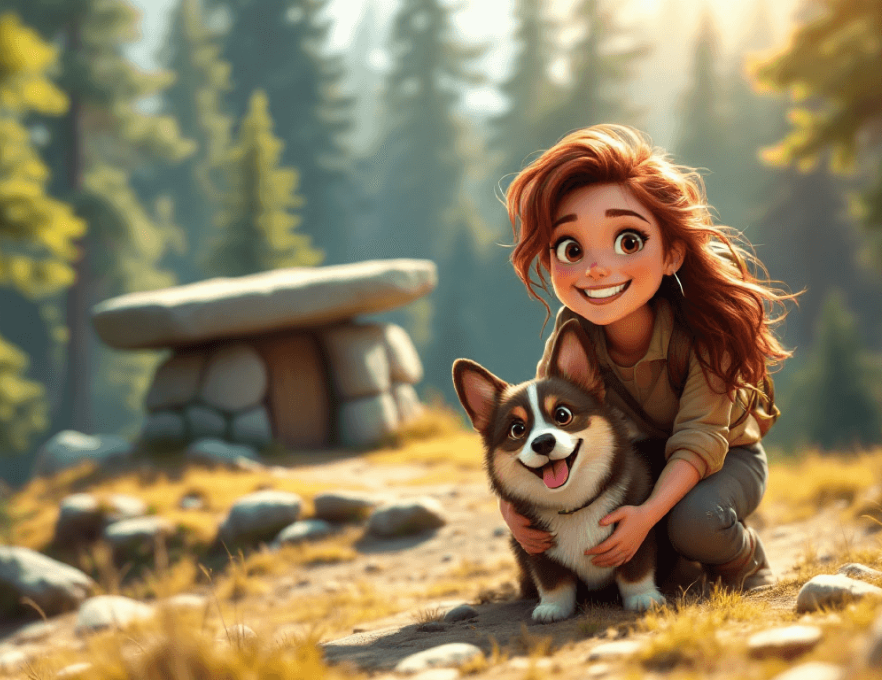 Une personne tirée par son chiot en laisse.