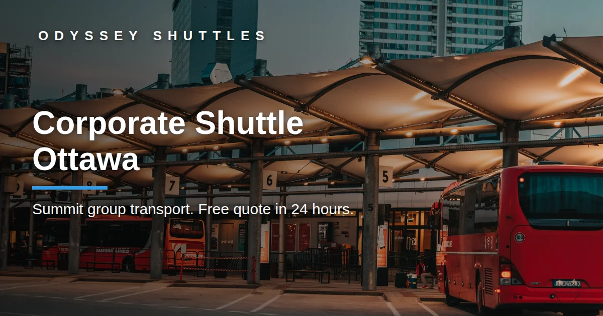 Coaches parked at an illuminated city bus station at dusk, ready for evening group transportation