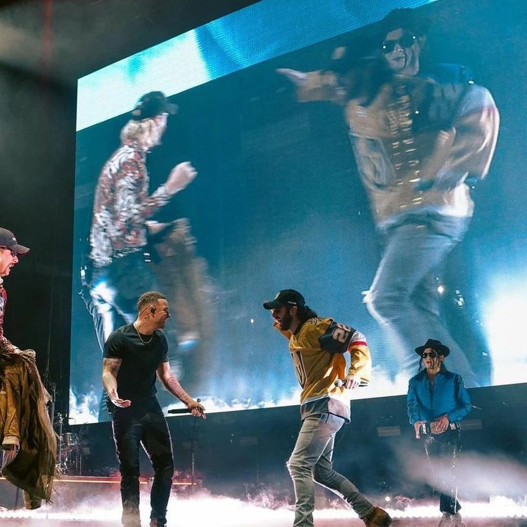 Maxx Vega Michael Jackson impersonator performing at Kane Brown concert T-Mobile Arena Las Vegas
