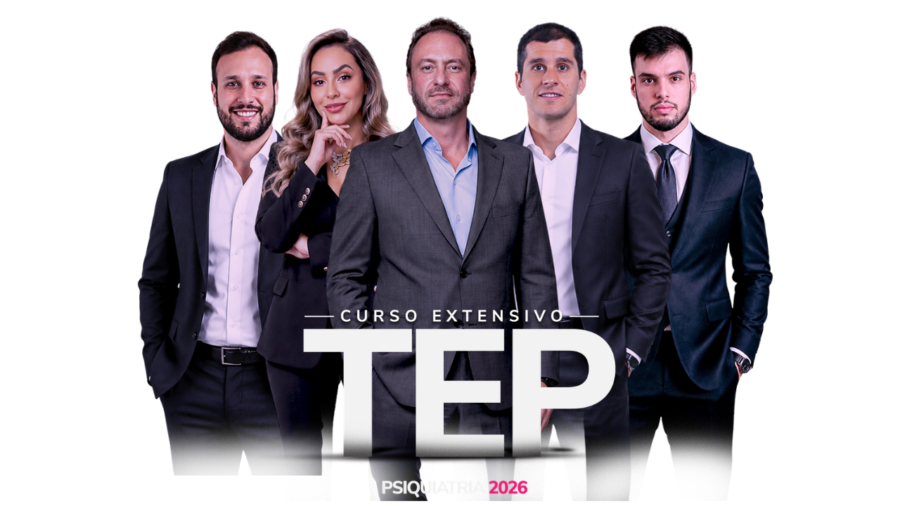 Corpo docente do Curso Extensivo TEP Psiquiatria 2026