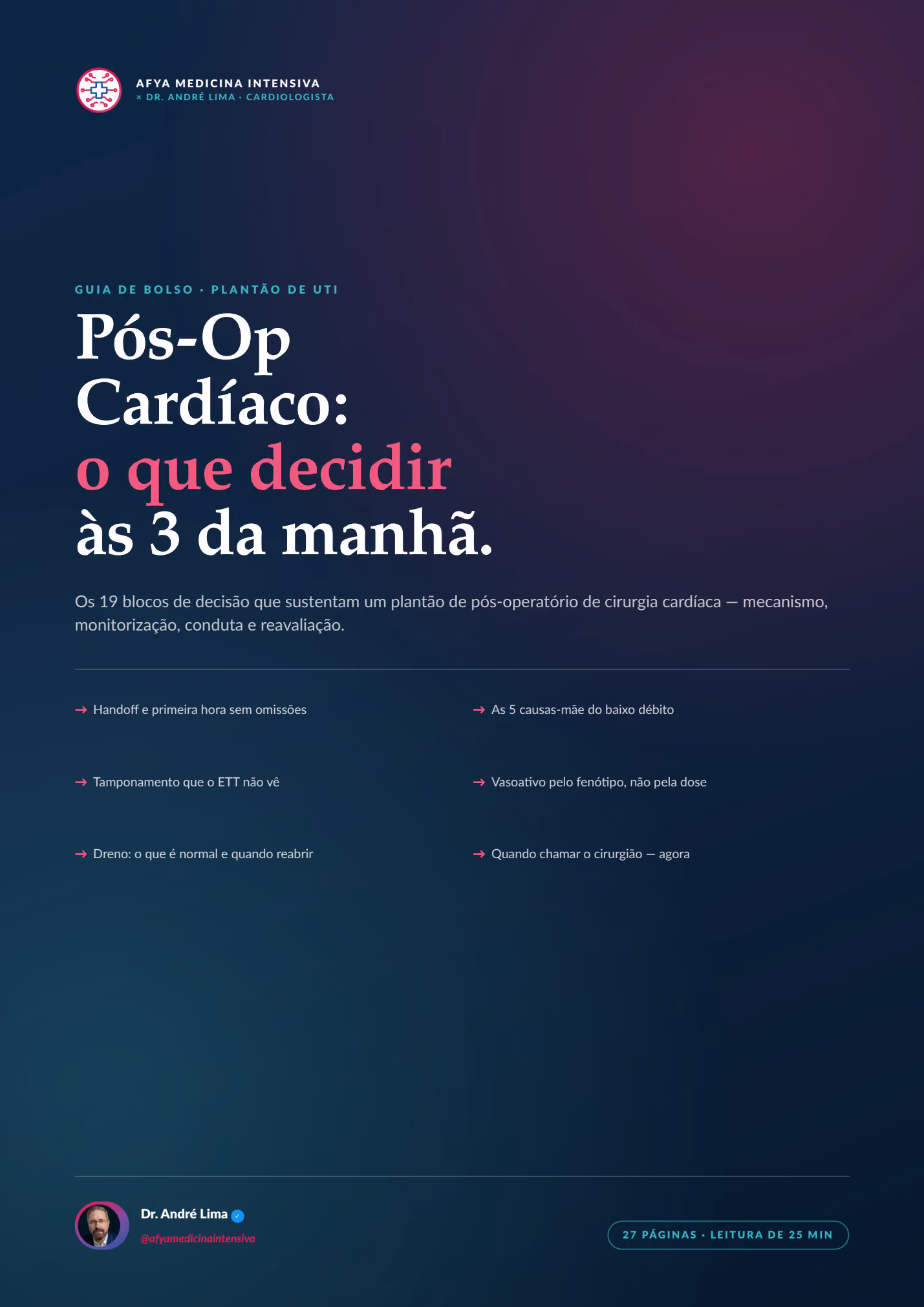 Capa do Guia de Bolso do Pós-Op Cardíaco