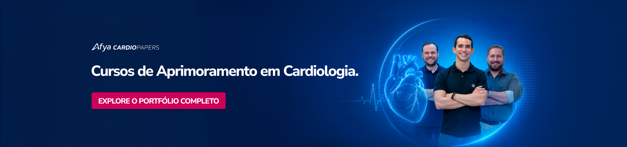 Cursos de Aprimoramento em Cardiologia — explore o portfólio completo da Afya CardioPapers