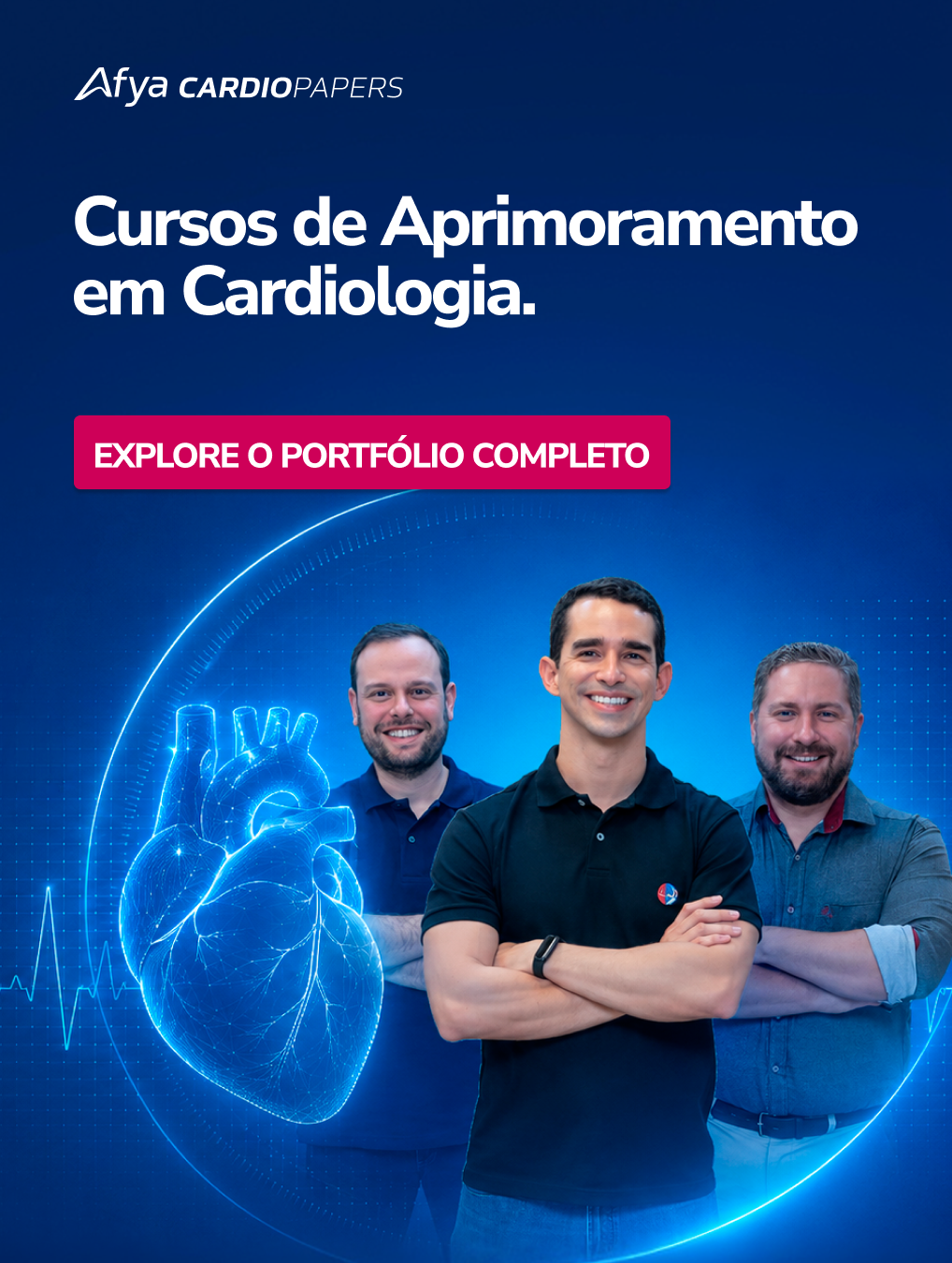 Cursos de Aprimoramento em Cardiologia — explore o portfólio completo da Afya CardioPapers