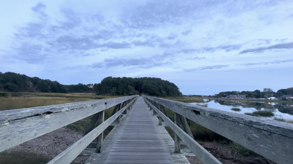 Uncle Tim's Bridge in Wellfleet MA over the kettle ponds.