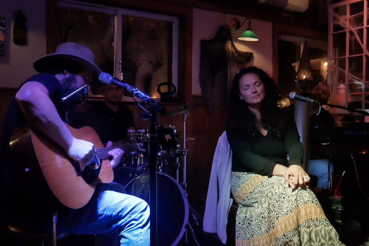 Josh & Friends play live music at The Block & Tackle in South Wellfleet. Josh Ayala, Melissa Ayala, George Smith, and Aaron Jackson are pictured here.