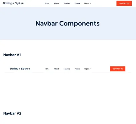 example of navbar components