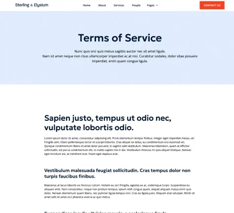 example of terms of service