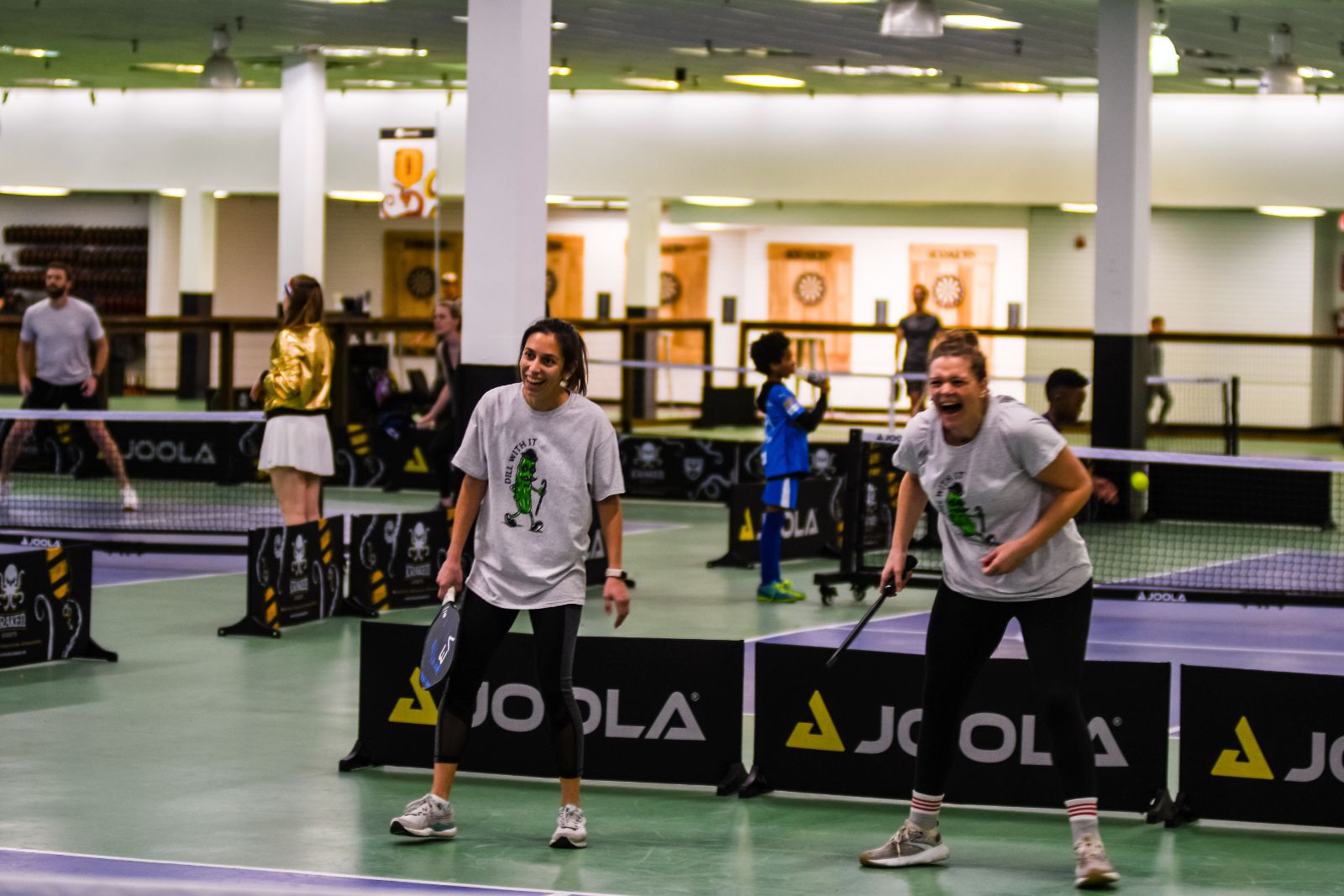 A doubles point in progress
