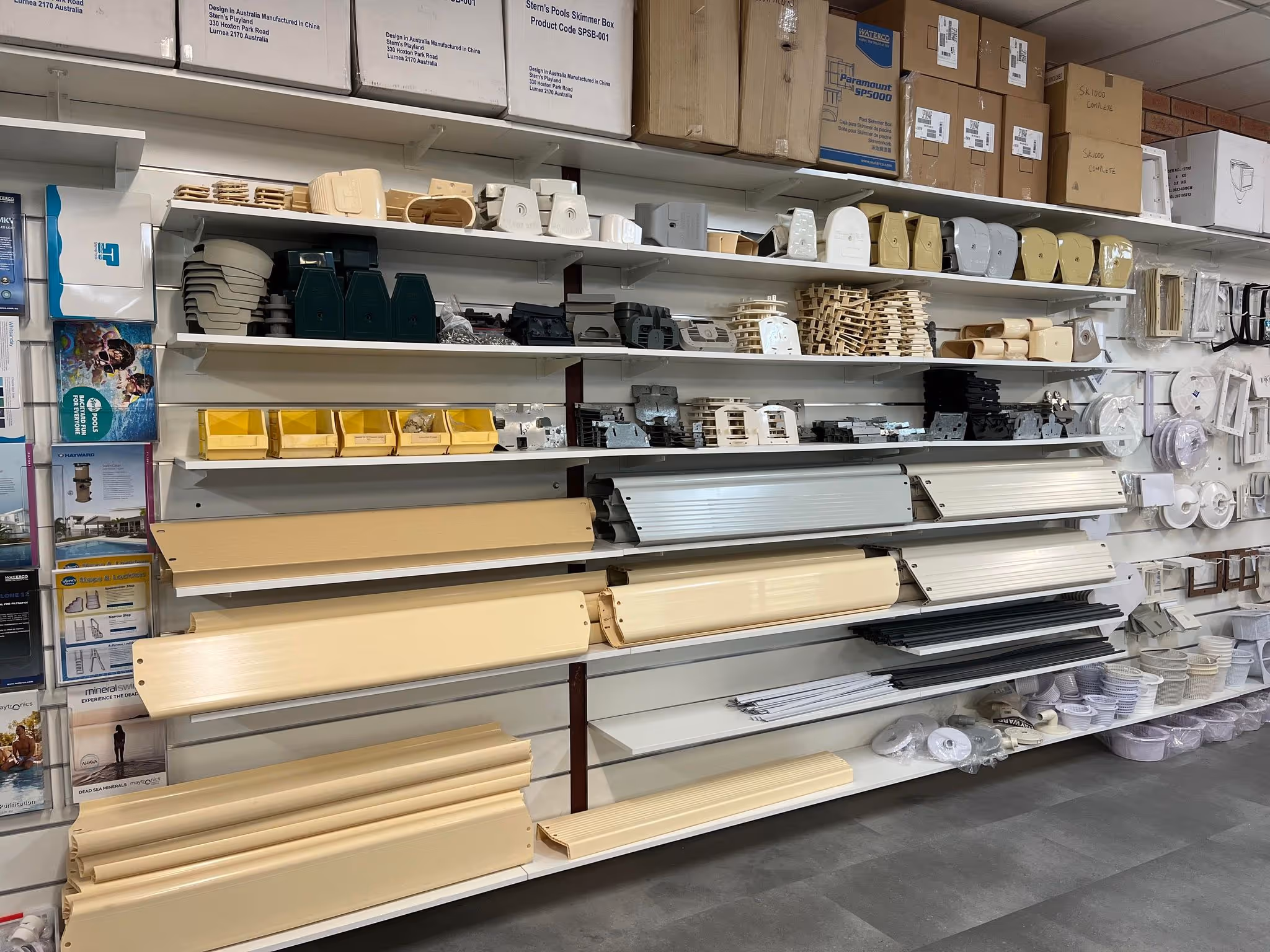 poolmaster pools spare parts on display for sale