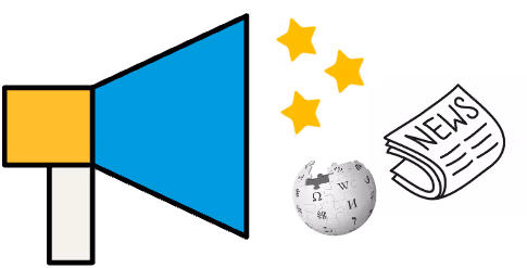 Icon illustrating PR and influence marketing