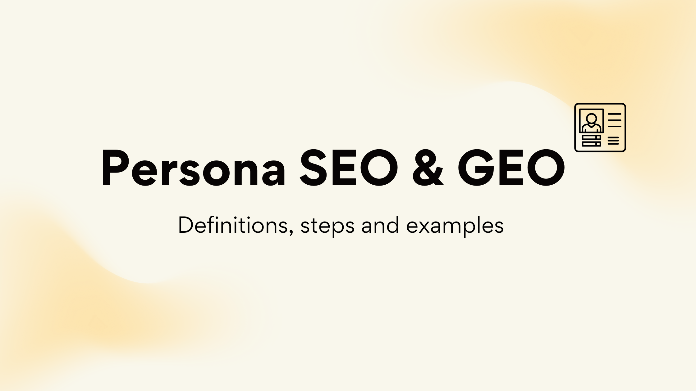persona SEO & persona GEO